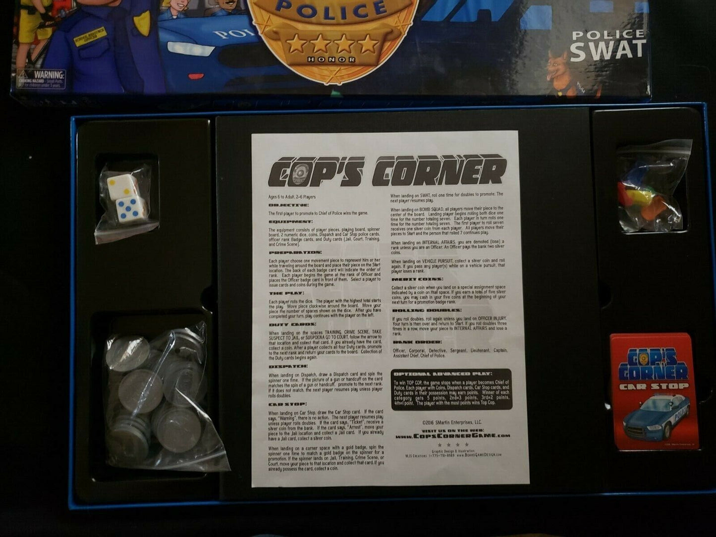 Game Cop's Corner Board Game ages 6 & up Great graphics* Complete/VG Condition!!