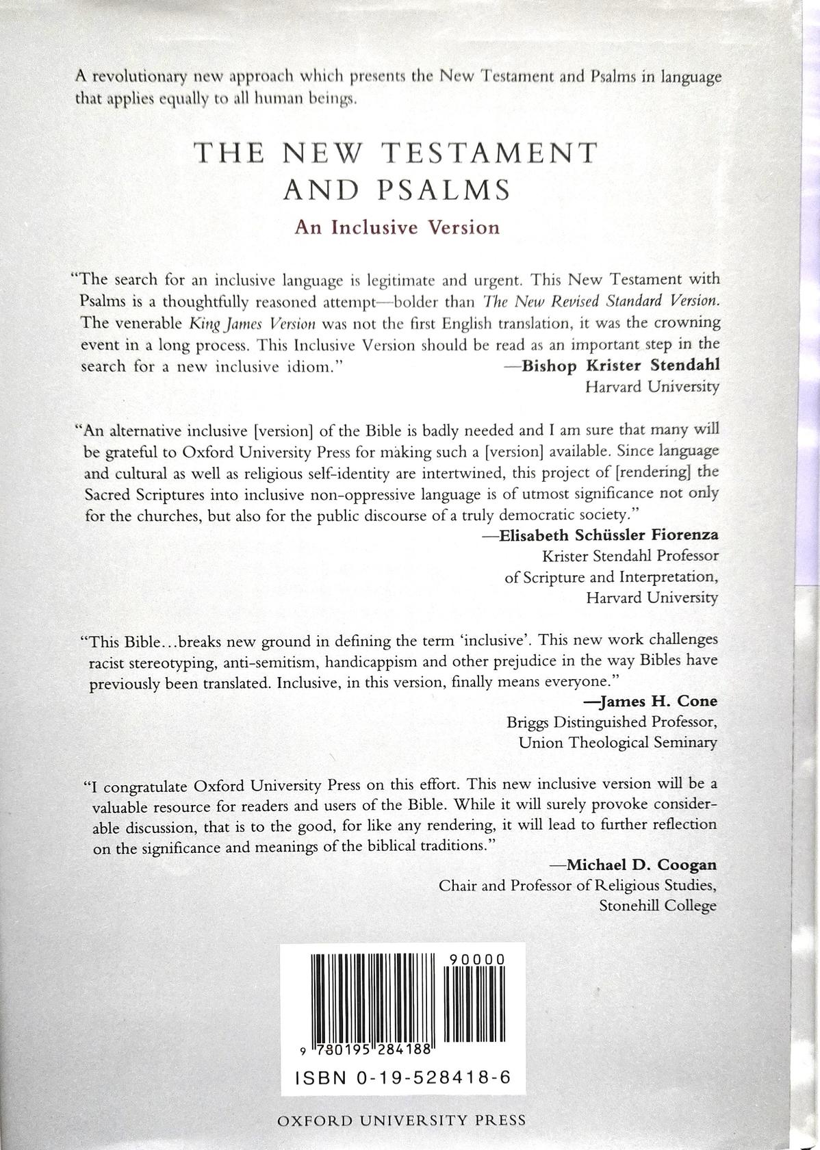 The New Testament and Psalms: An Inclusive Version