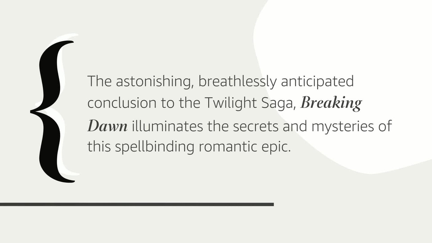 Breaking Dawn (The Twilight Saga, Book 4)