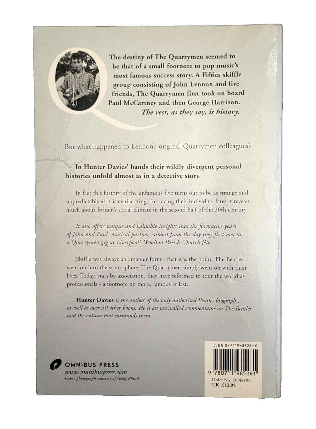 The Quarrymen by Hunter Davies (2001, Trade Paperback)