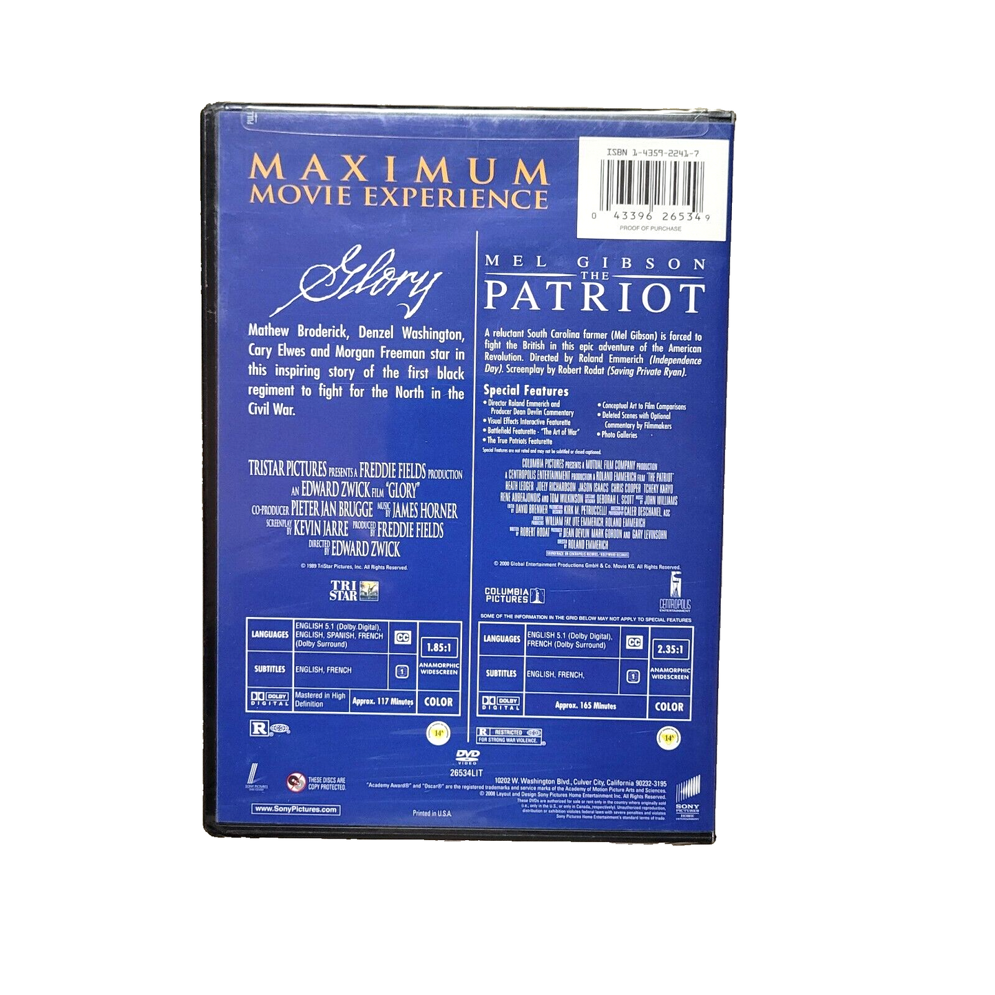 Glory / The Patriot Double Feature (DVD)