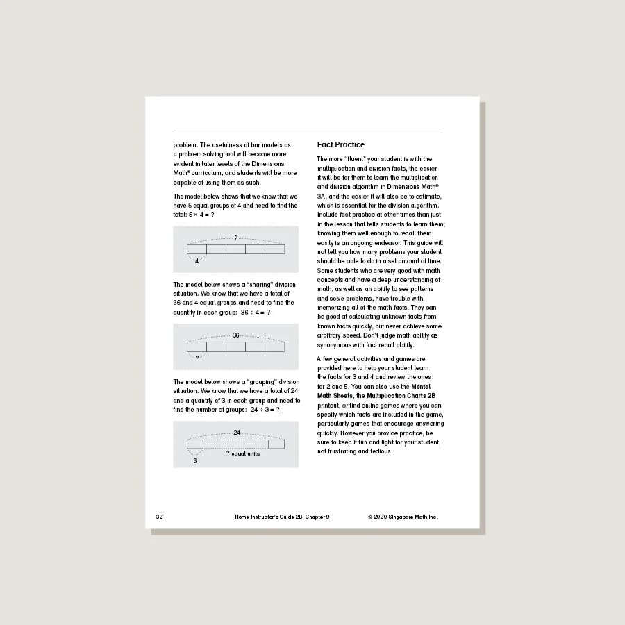 Dimensions Math Home Instructor's Guide 2A
