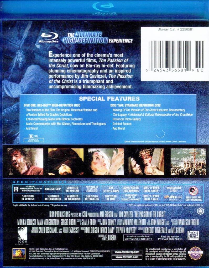 The Passion Of The Christ Blu-ray