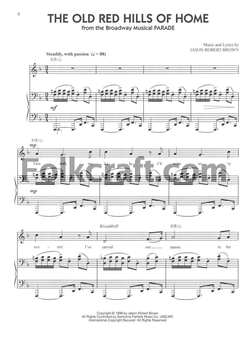 Parade ; Piano and Vocal Selections