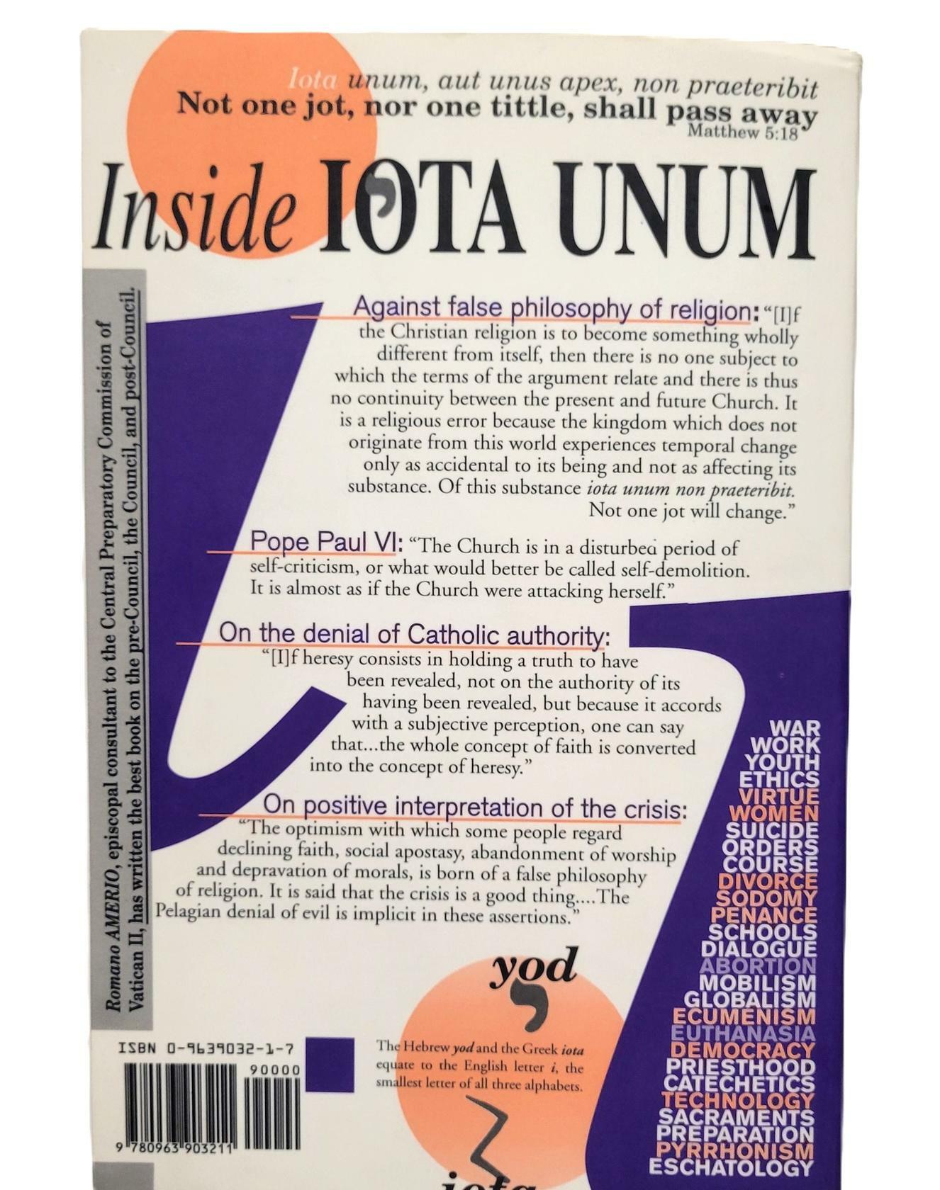 Iota Unum: A Study of Changes in the Catholic Church in the Xxth Century