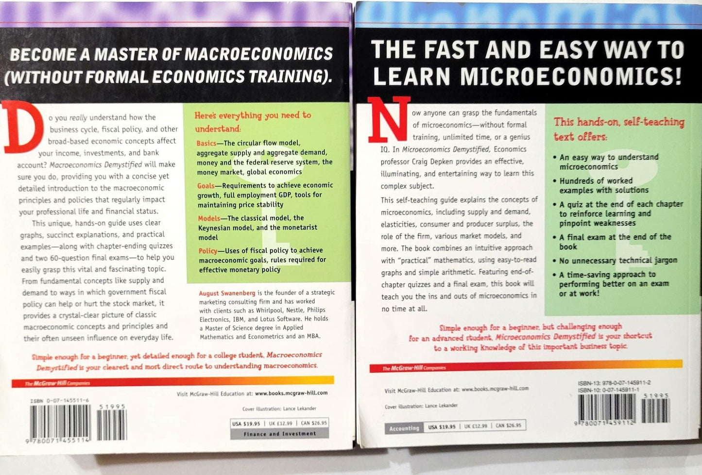 Macroeconomics and Microeconomics Demystified 2 Book Lot