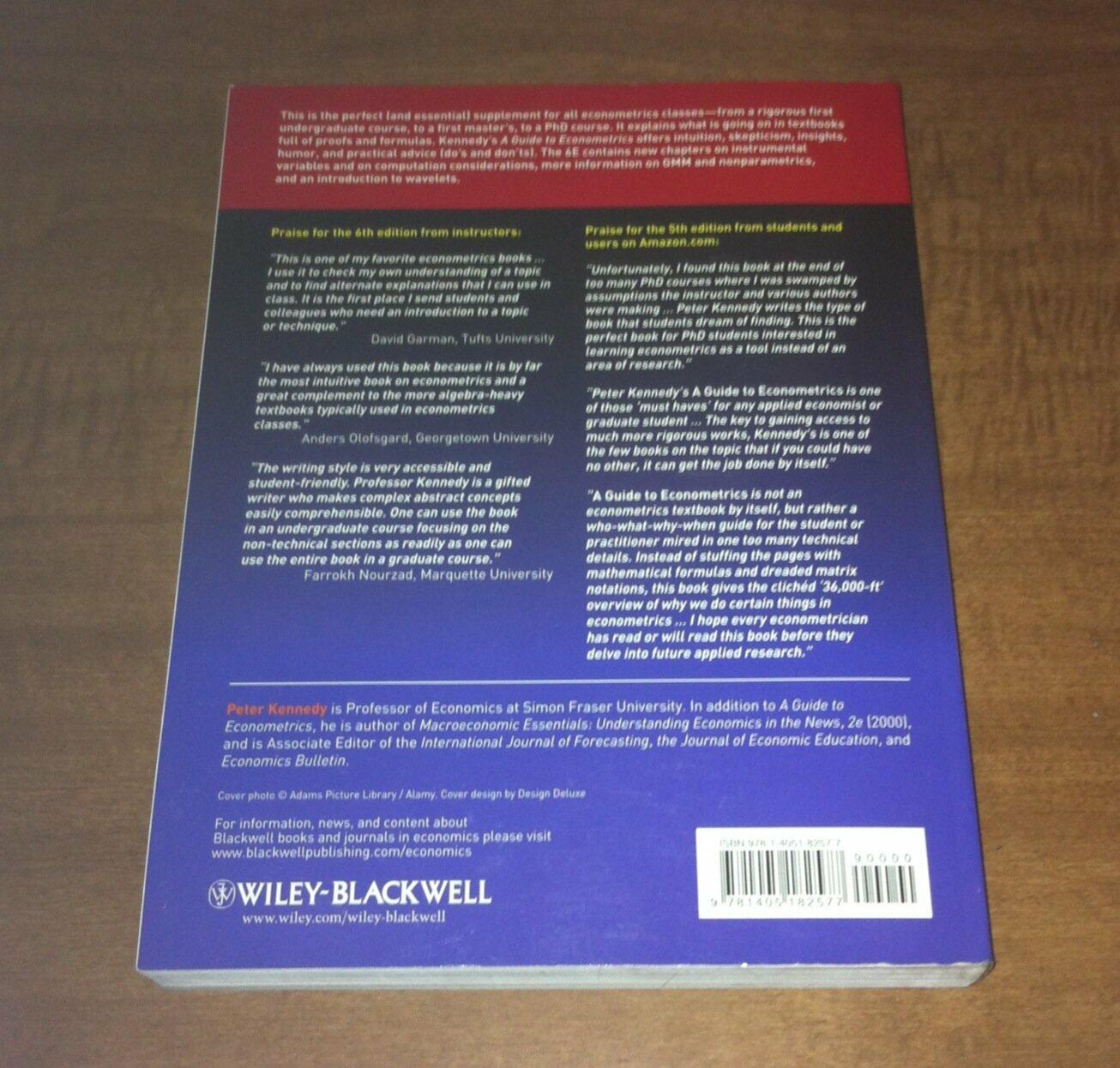 A Guide to Econometrics ; 6th Edition