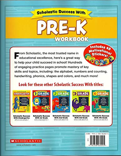 Scholastic - PRE-K Workbook with Motivational Stickers (Scholastic Success With)