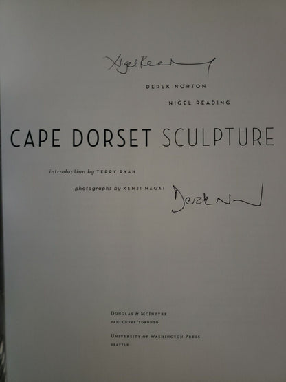 CAPE DORSET SCULPTURE * AUTOGRAPHED BY BOTH NORTON AND READING!
