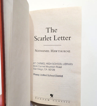The Scarlet Letter by Nathaniel Hawthorne ; Bantam Classics ; Hardcover