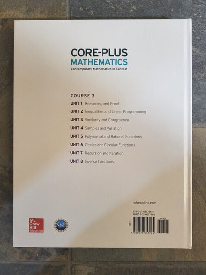 CORE-PLUS MATHEMATICS -Course 3 (COMMON CORE)