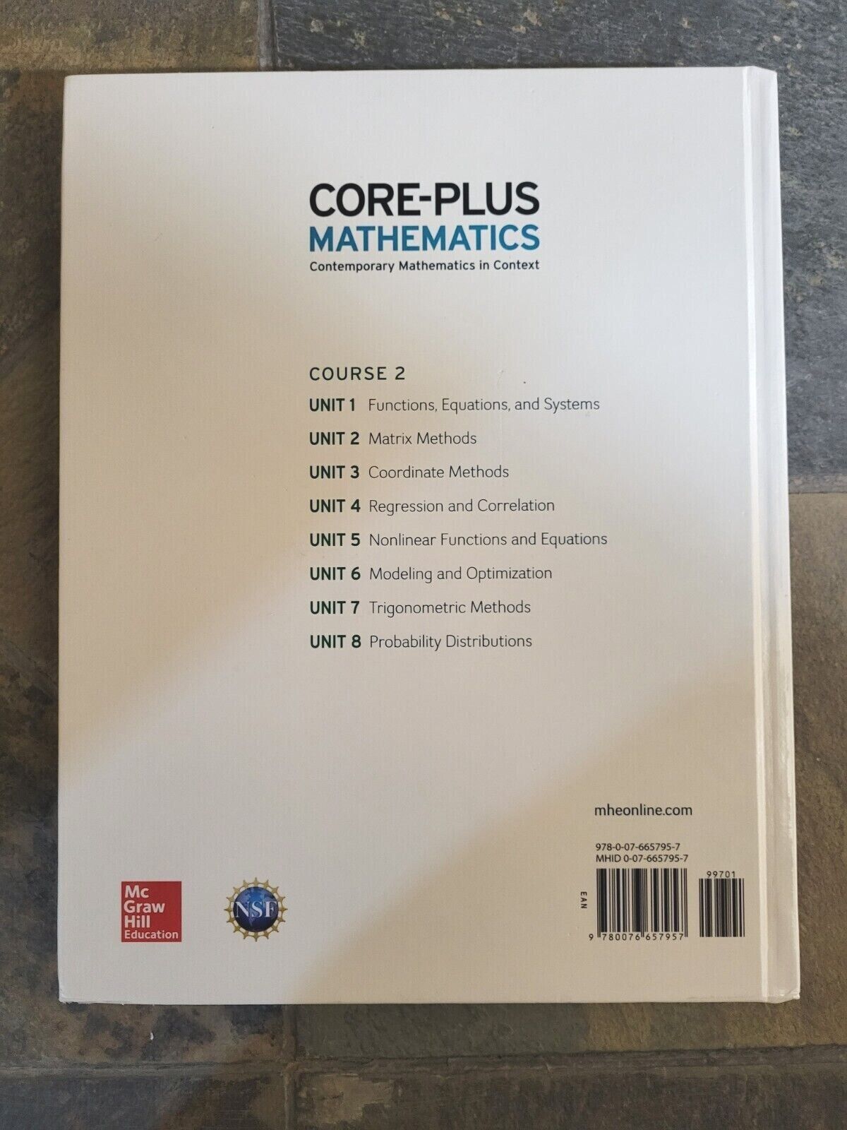 CORE-PLUS MATHEMATICS -Course 2 (COMMON CORE)