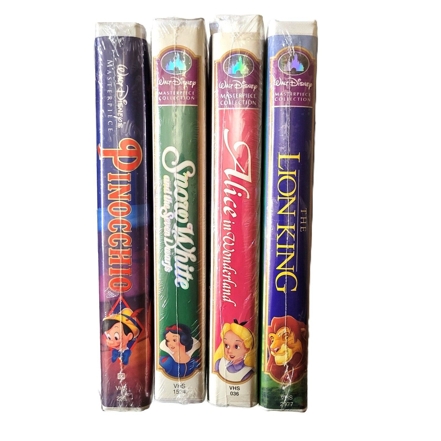 Walt Disney 4 VHS Lot - All New/Sealed! Snow White Alice in Wonderland Pinocchio