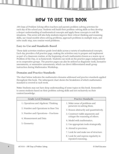 180 Days of Problem Solving for Fourth Grade – Build Math Fluency with this 4th Grade Math Workbook (180 Days of Practice)