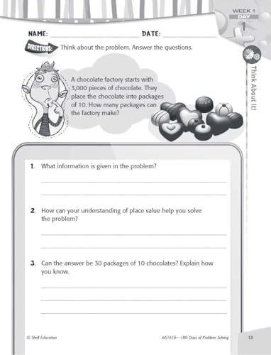 180 Days of Problem Solving for Fourth Grade – Build Math Fluency with this 4th Grade Math Workbook (180 Days of Practice)