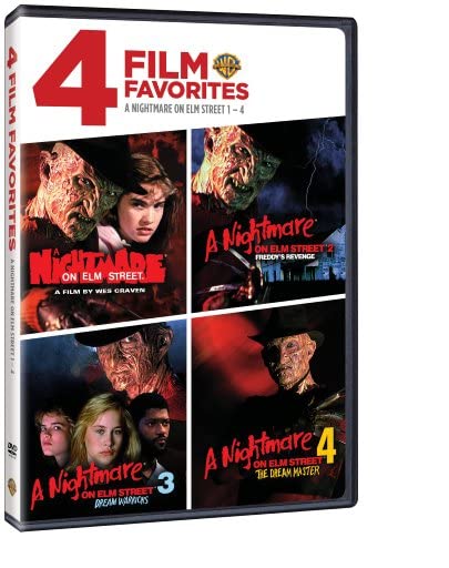 4 Film Favorites: Nightmare on Elm Street 1-4 (A Nightmare on Elm Street, Nightmare on Elm Street 2: Freddie's Revenge, Nightmare on Elm Street 3: Dream Warriors, Nightmare on Elm Street 4: The Dream Master)