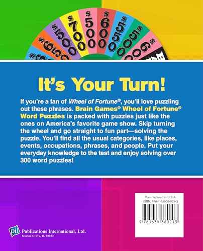 Wheel of Fortune Word Puzzles (384 Pages): Puzzles from America's Game (Brain Games)