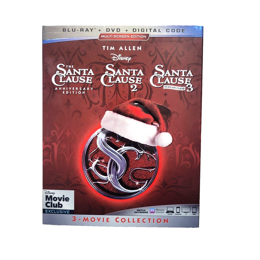 The Santa Clause 3-Movie Collection ; Blu-Ray DVD Digital Code