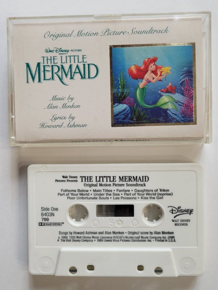 Vintage Walt Disney's The Little Mermaid Soundtrack Cassette 1989 Tested