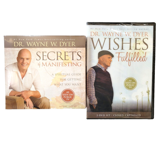 Dr. Wayne W. Dyer Sets : Secrets of Manifesting (6 CDs) ; Fulfilled (2 DVDs)