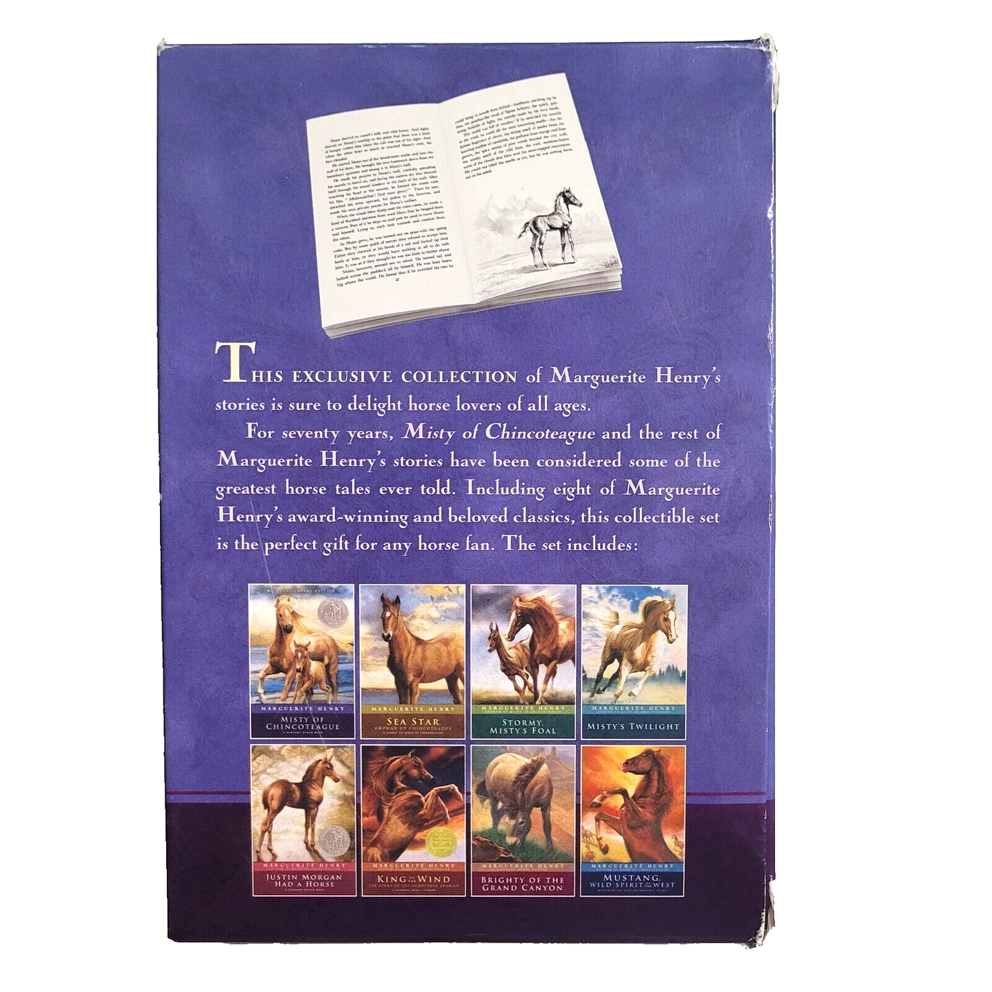 Marguerite Henry Stable of Classics Boxed Set 8 books Misty of Chincoteague