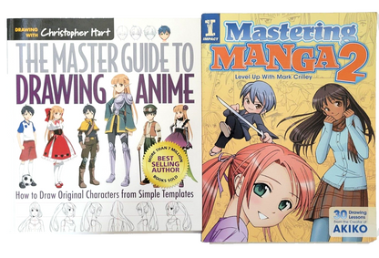 2 Book Anime Lot :  Master Guide to Drawing Anime and Mastering Manga 2