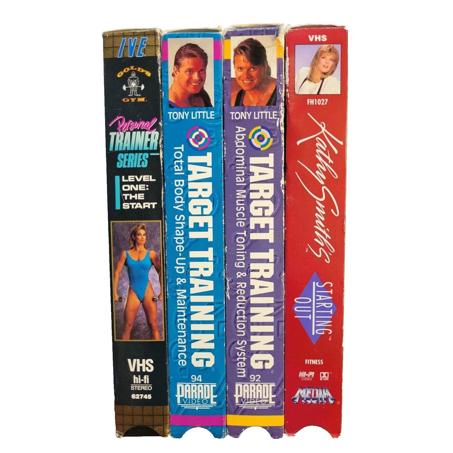 4 VHS Fitness Lot : Kathy Smith Tony Little Gold's Gym