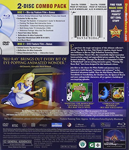 Alice In Wonderland (Two-Disc 60th Anniversary Blu-ray/DVD Combo)