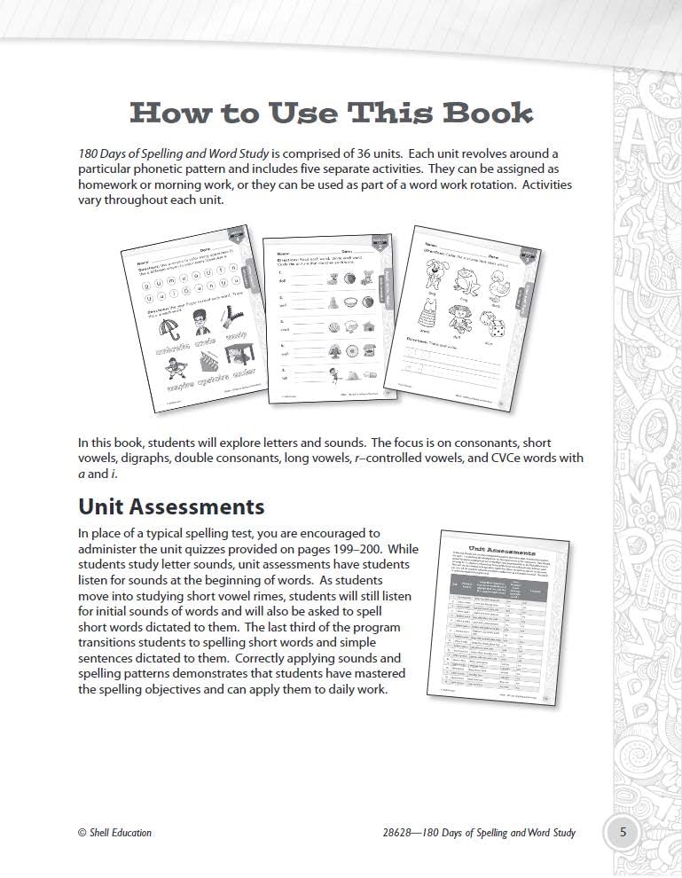 180 Days: Reading, Vocabulary/Language for Kindergarten Practice Workbook for Classroom and Home, Cool and Fun Practice Created by Teachers