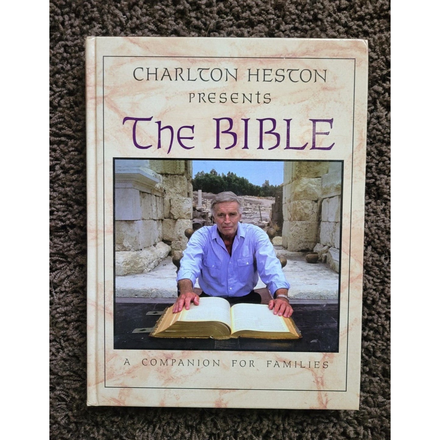 Charlton Heston Presents the Bible ; Book, 3 DVDs 3 CDs 10 Commandments bookmark