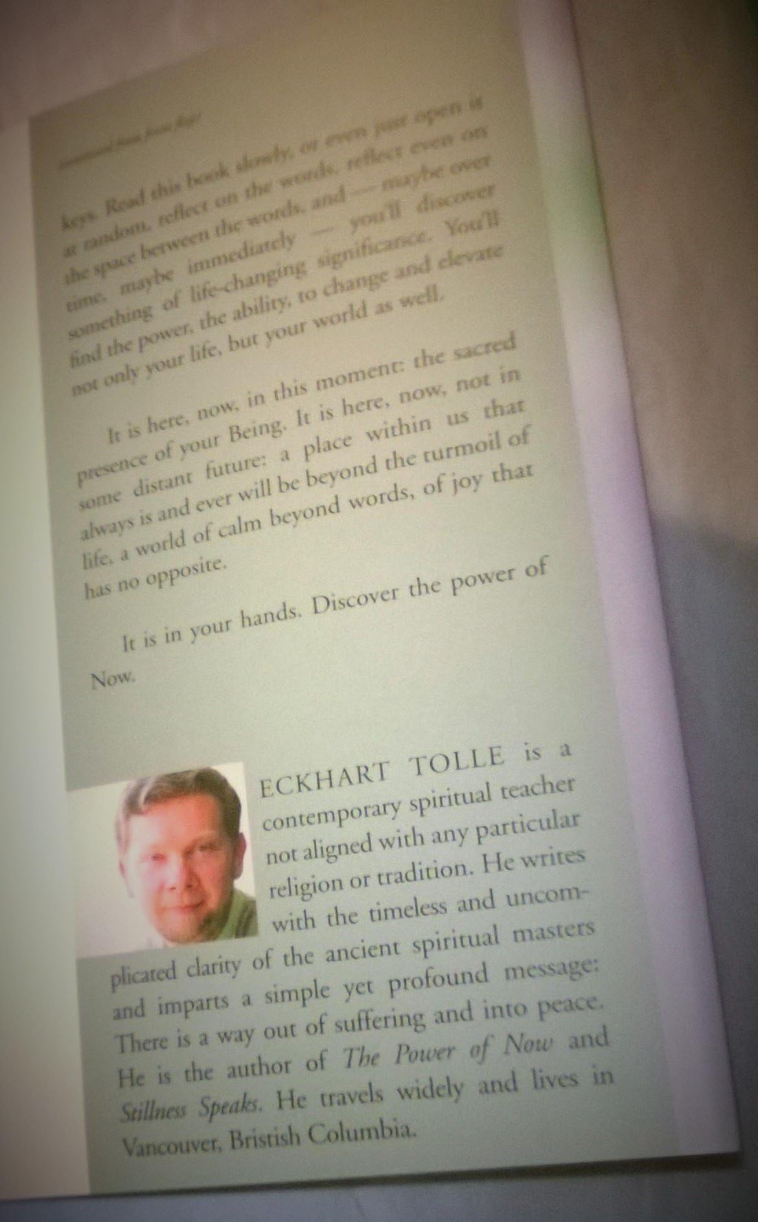 Practicing the Power of Now: Essential Teachings, Meditations, and Exercises From The Power of Now [Hardcover] Tolle, Eckhart