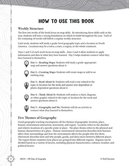 180 Days: Social Studies, Geography for 3rd Grade Practice Workbook for Classroom and Home, Cool and Fun Practice Created by Teachers