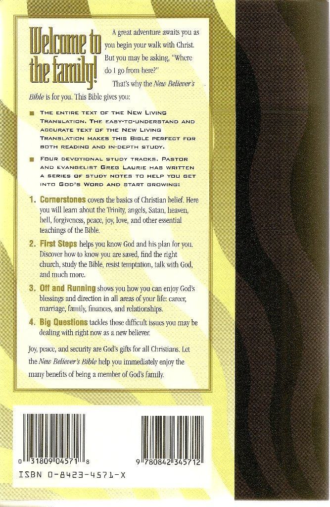 New Believer's Bible: First Steps for New Christians (New Living Translation)