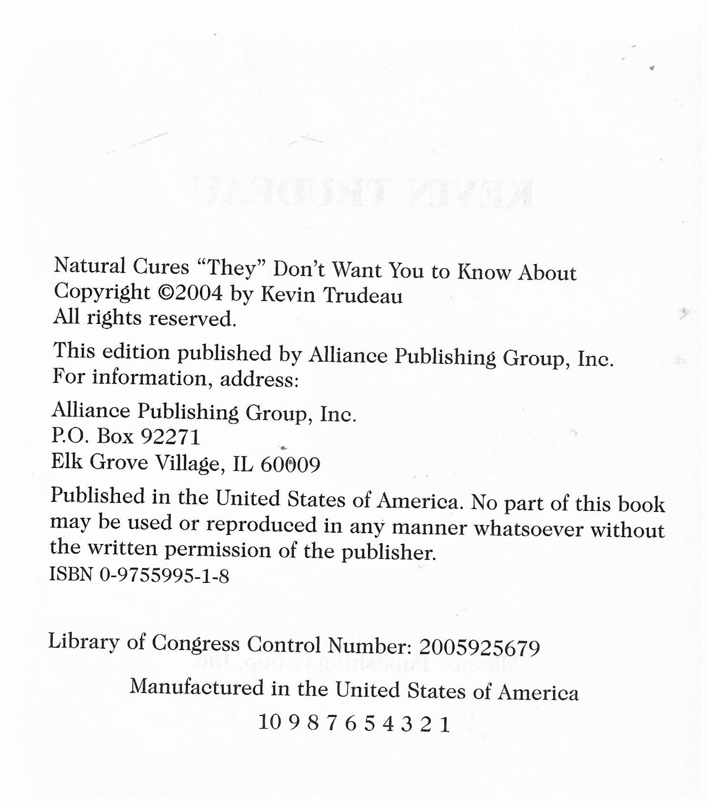 Natural Cures "They" Don't Want You To Know About [Hardcover] Trudeau, Kevin