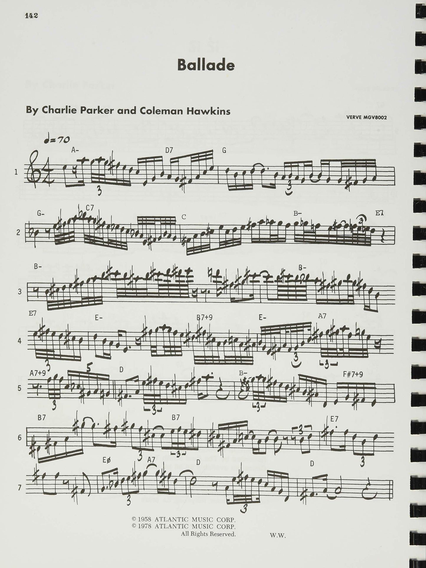 Charlie Parker - Omnibook: For E-flat Instruments by Parker, Charlie (2009) Plastic Comb