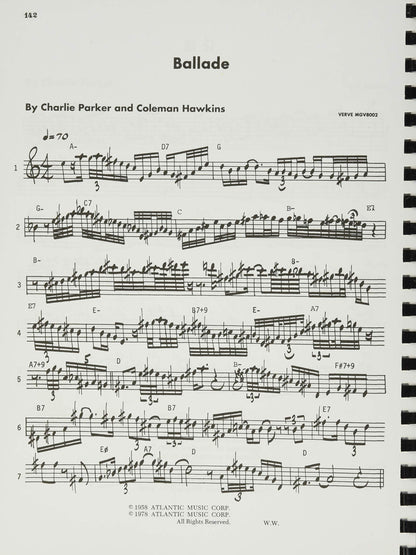 Charlie Parker - Omnibook: For E-flat Instruments by Parker, Charlie (2009) Plastic Comb