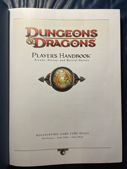 Dungeons & Dragons Player's Handbook: Arcane, Divine, and Martial Heroes (Roleplaying Game Core Rules) [Hardcover] Rob Heinsoo; Andy Collins and James Wyatt