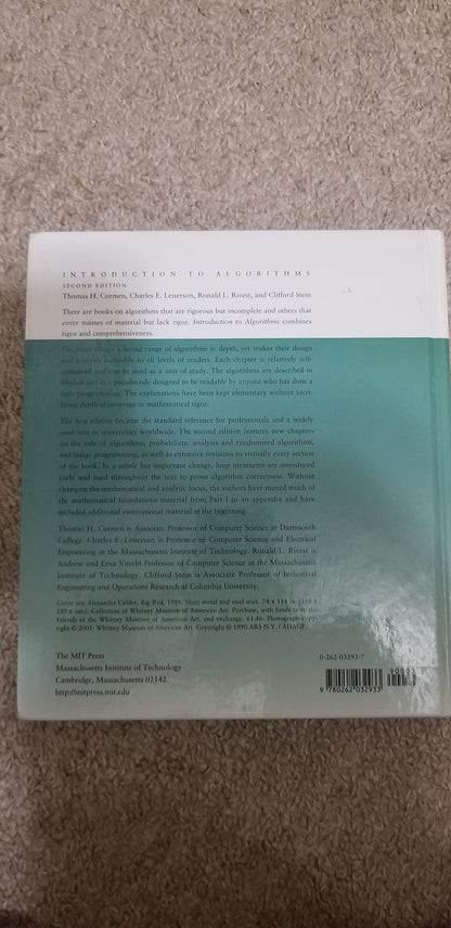 Introduction to Algorithms, Second Edition