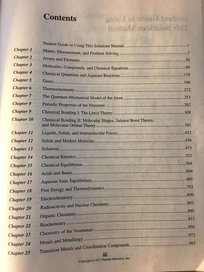 Solution Manual for Chemistry: A Molecular Approach