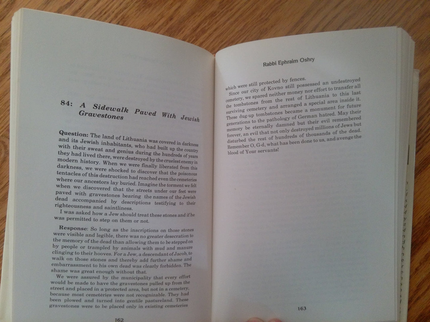 Responsa from the Holocaust by Rabbi Ephraim Oshry