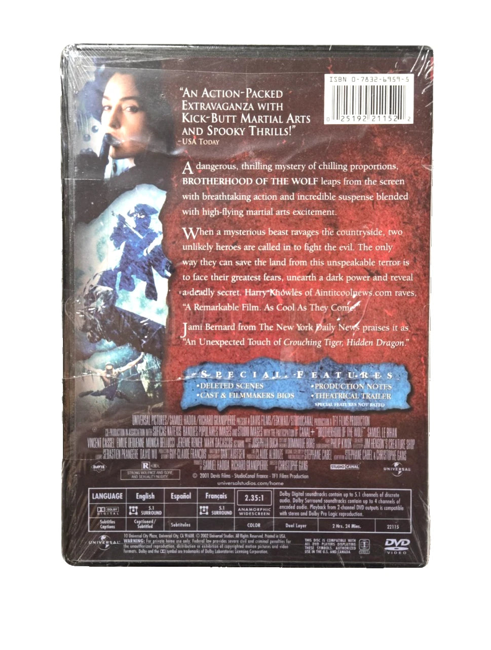 Brotherhood of the Wolf (DVD, 2001) Widescreen