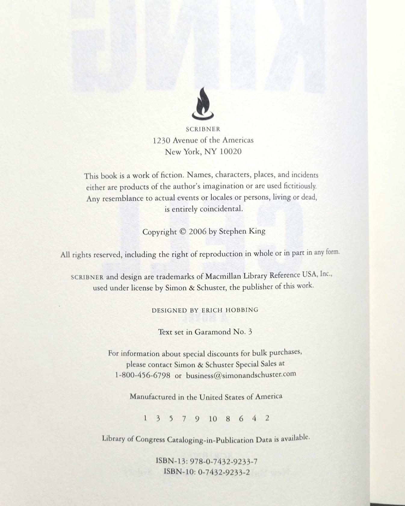 Cell a novel by Stephen King 1st Edition