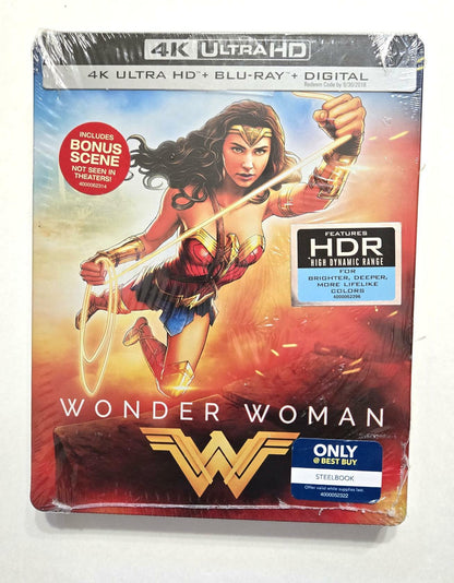 Wonder Woman (Rare Best Buy Illustrated Steelbook (4K Ultra HD + Blu-ray + Digital)