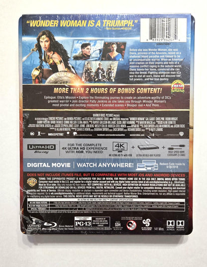 Wonder Woman (Rare Best Buy Illustrated Steelbook (4K Ultra HD + Blu-ray + Digital)