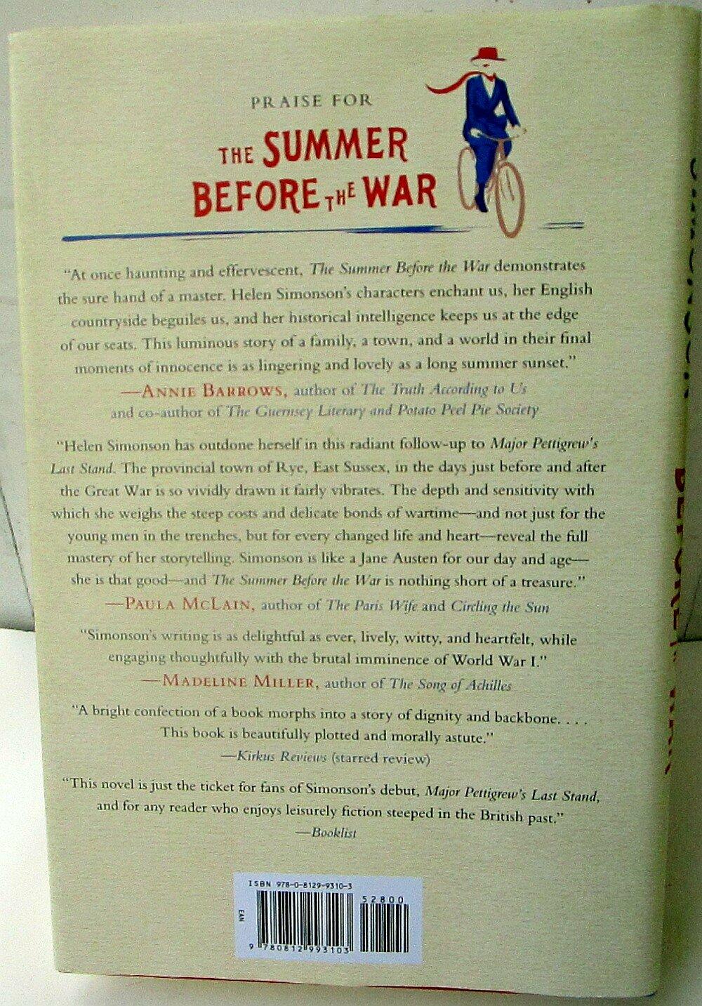 The Summer Before the War: A Novel [Hardcover] Simonson, Helen