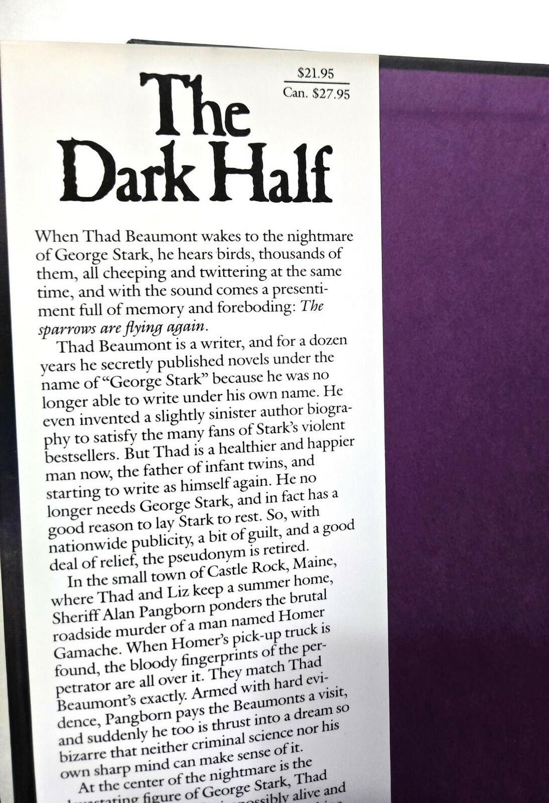 The Dark Half (1st Edition 1st Printing) ; Stephen King