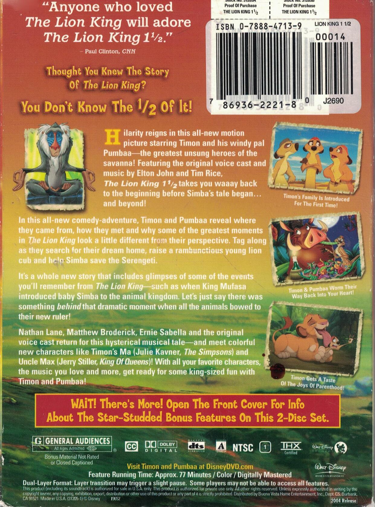 The Lion King 1 1/2 (DVD)