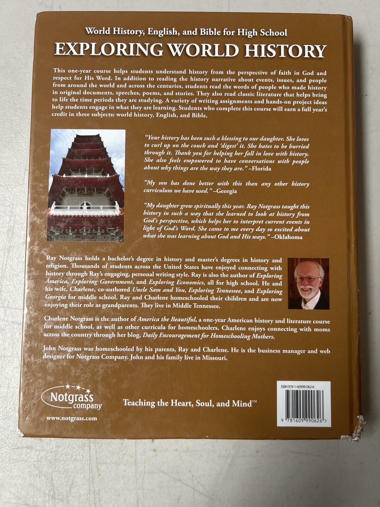 Exploring World History Vol 2 Notgrass [Hardcover] Ray Notgrass