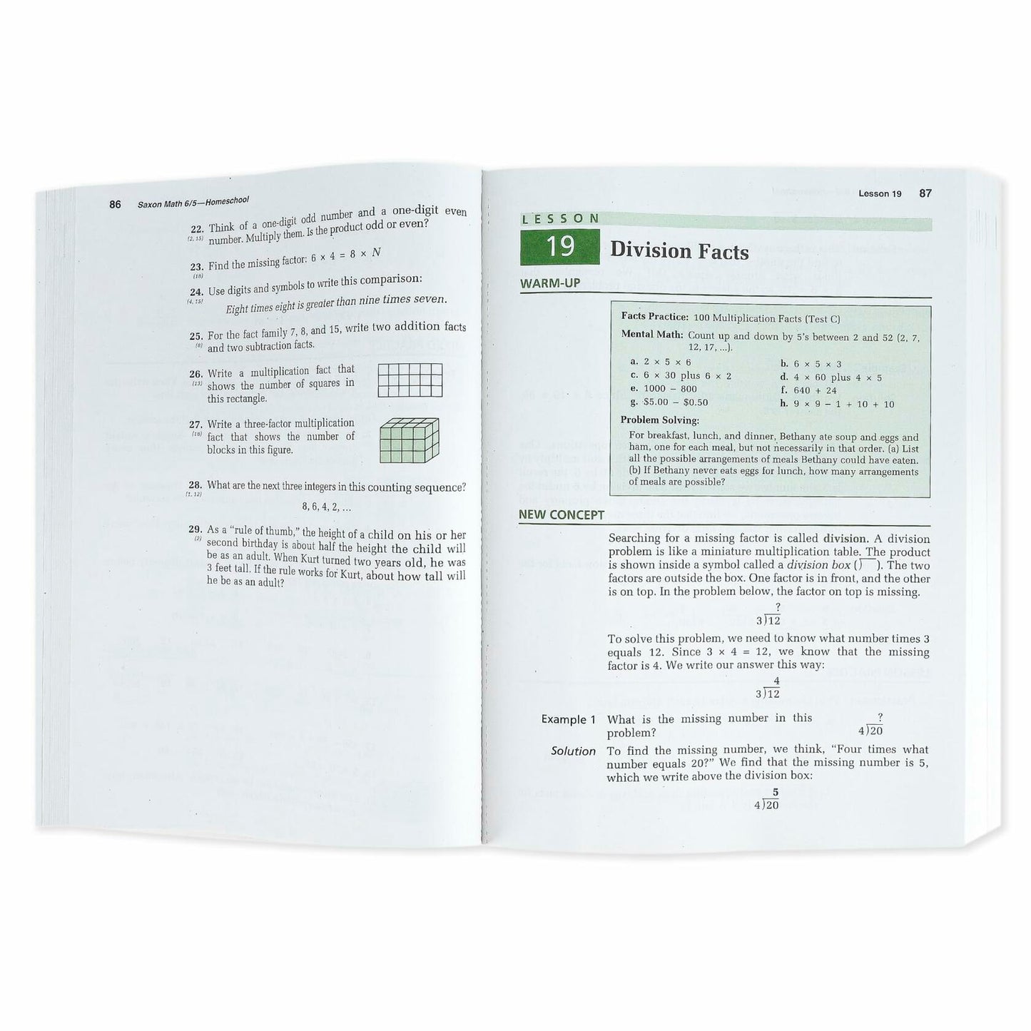 Saxon Math 6/5: Homeschool, 3rd Edition