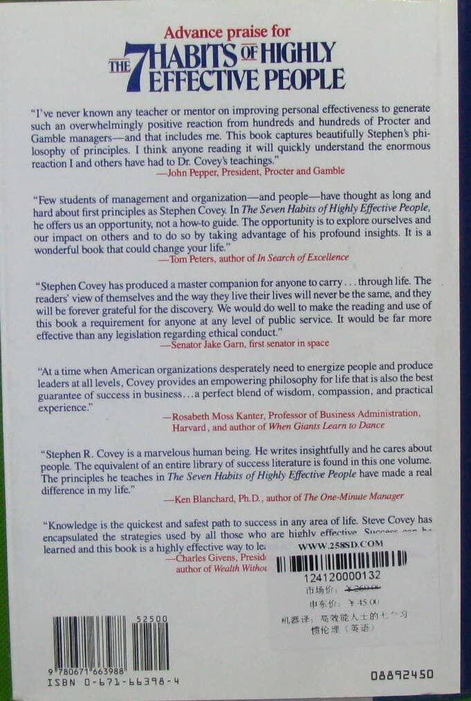 The 7 Habits of Highly Effective People Covey, Stephen R.